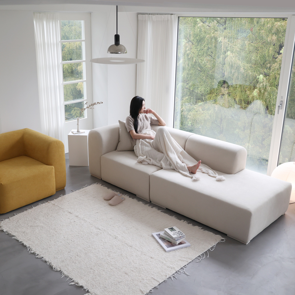 반트 푸딩 모듈 3.5인 B형 카우치 패브릭소파