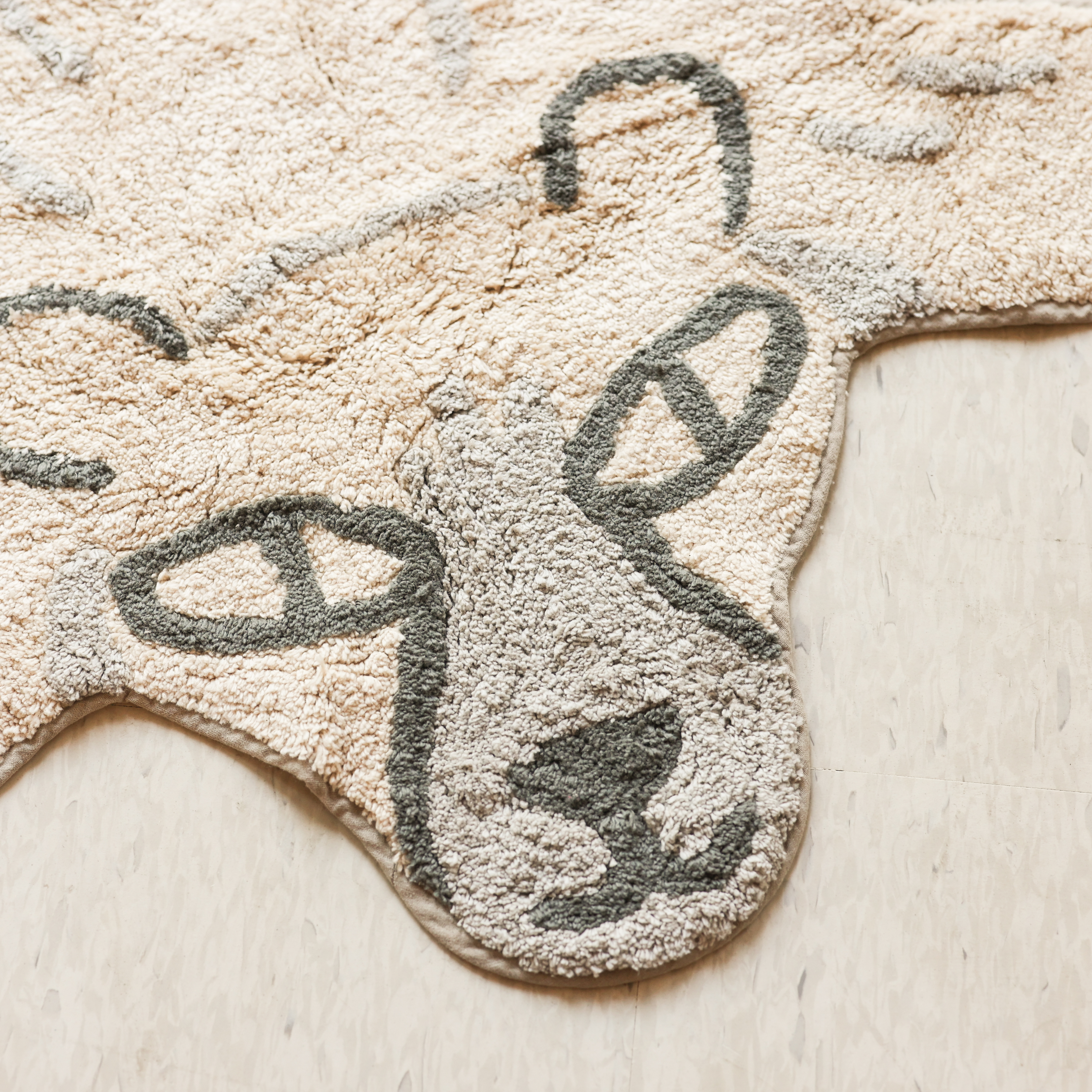 즐거운 동물원 순면 빅 발매트 북극 곰 러그