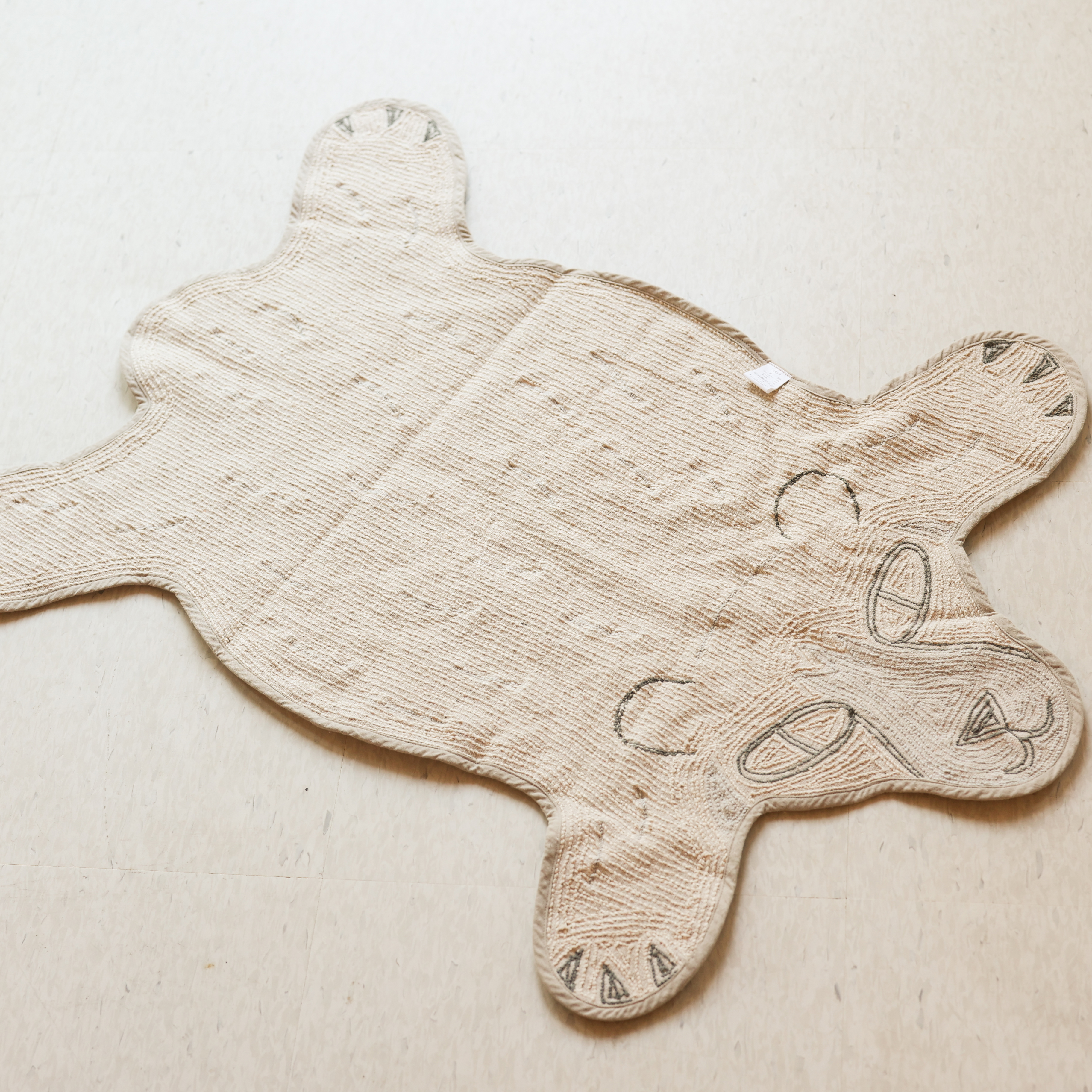 즐거운 동물원 순면 빅 발매트 북극 곰 러그