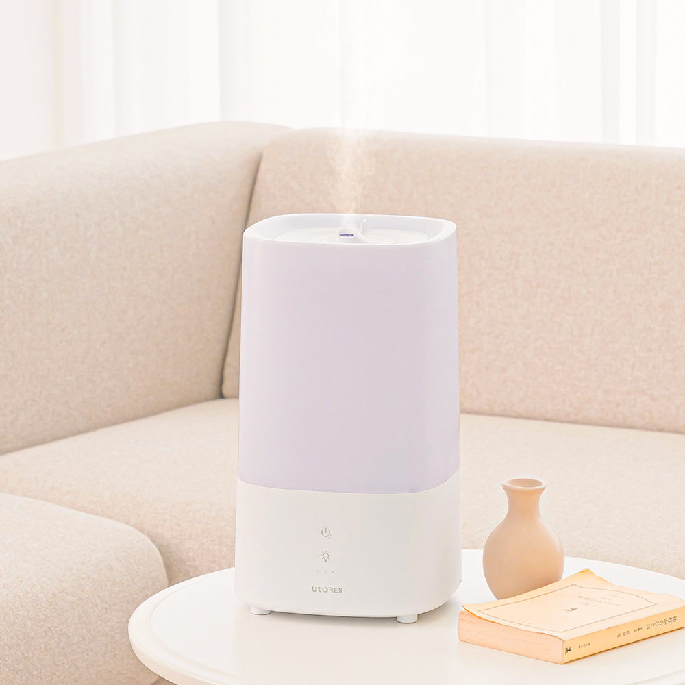 유토렉스 퓨리스트 스마트 초음파 가습기 4L 대용량 간편 세척 무드등 신생아 거실