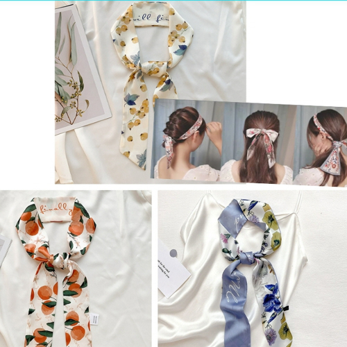 모던 헤어 스카프 밴드 머리 띠 리본 묶음 핀 두건 패션 스타일 악세사리 소품 - 상품 이미지