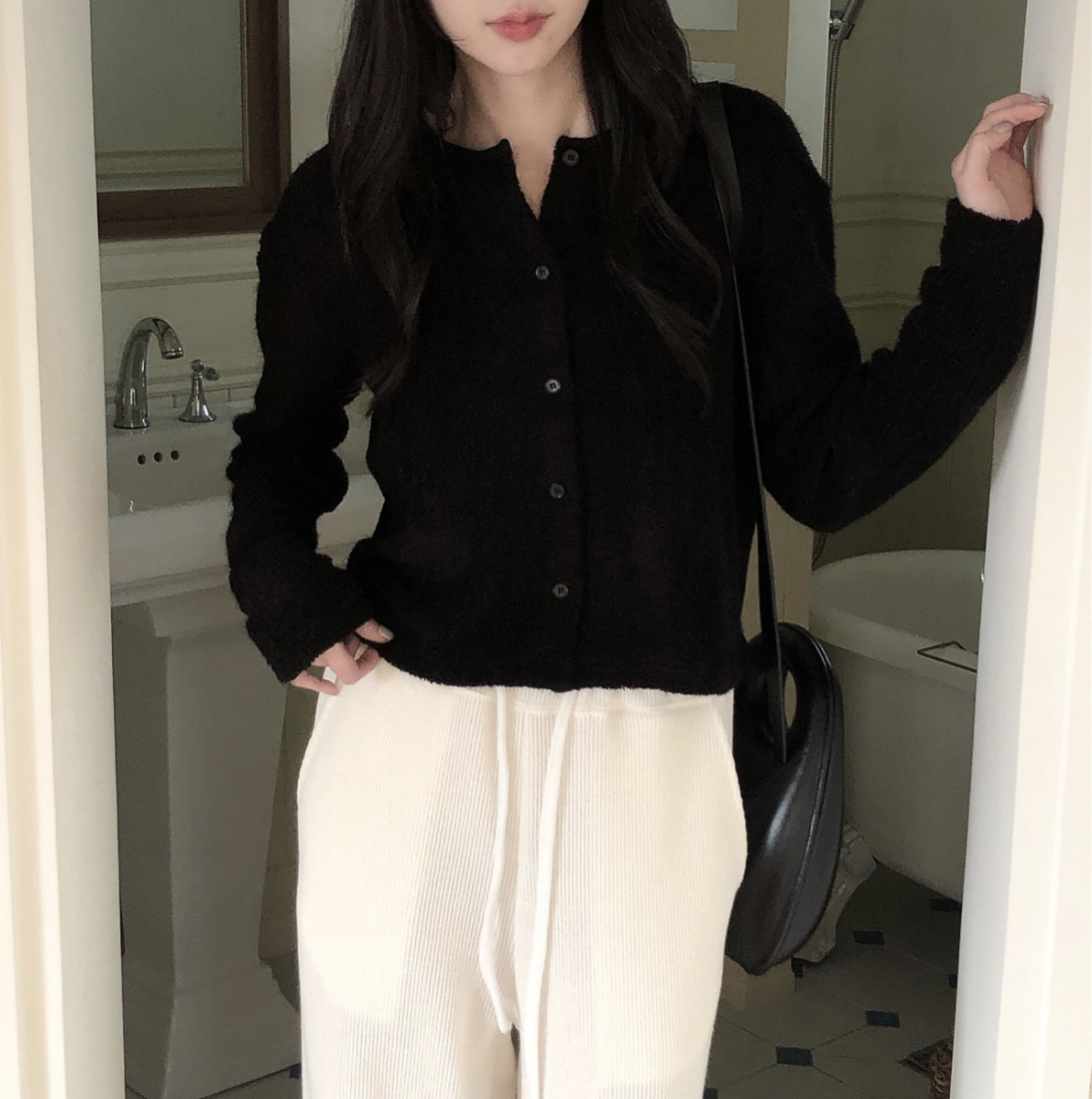 씨엘쇼룸 오버클래식 헤어 가디건 티 3color 23FW