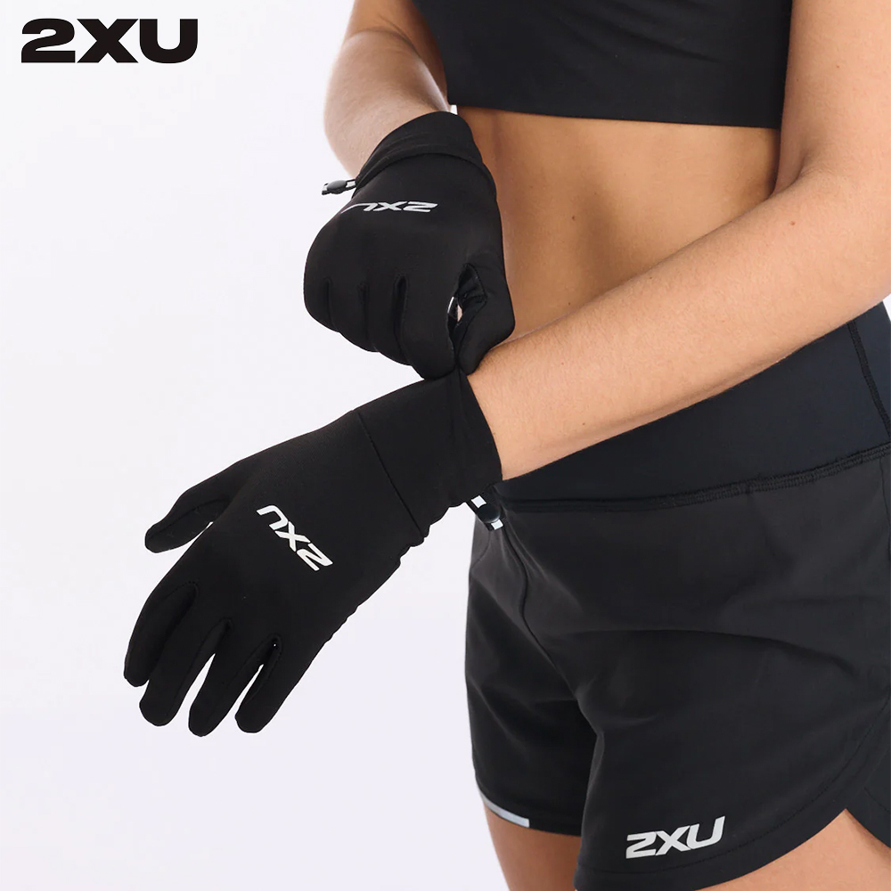 2XU 러닝장갑 방한 기모 장갑 런글러브 UQ5340HBLK-SIL - 상품 이미지