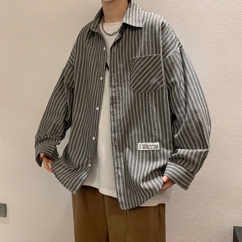 나혼산 키 옷 정보 나혼자 산다 남성용 셔츠 스트라이프 오버핏 남친룩 05 이미지 4
