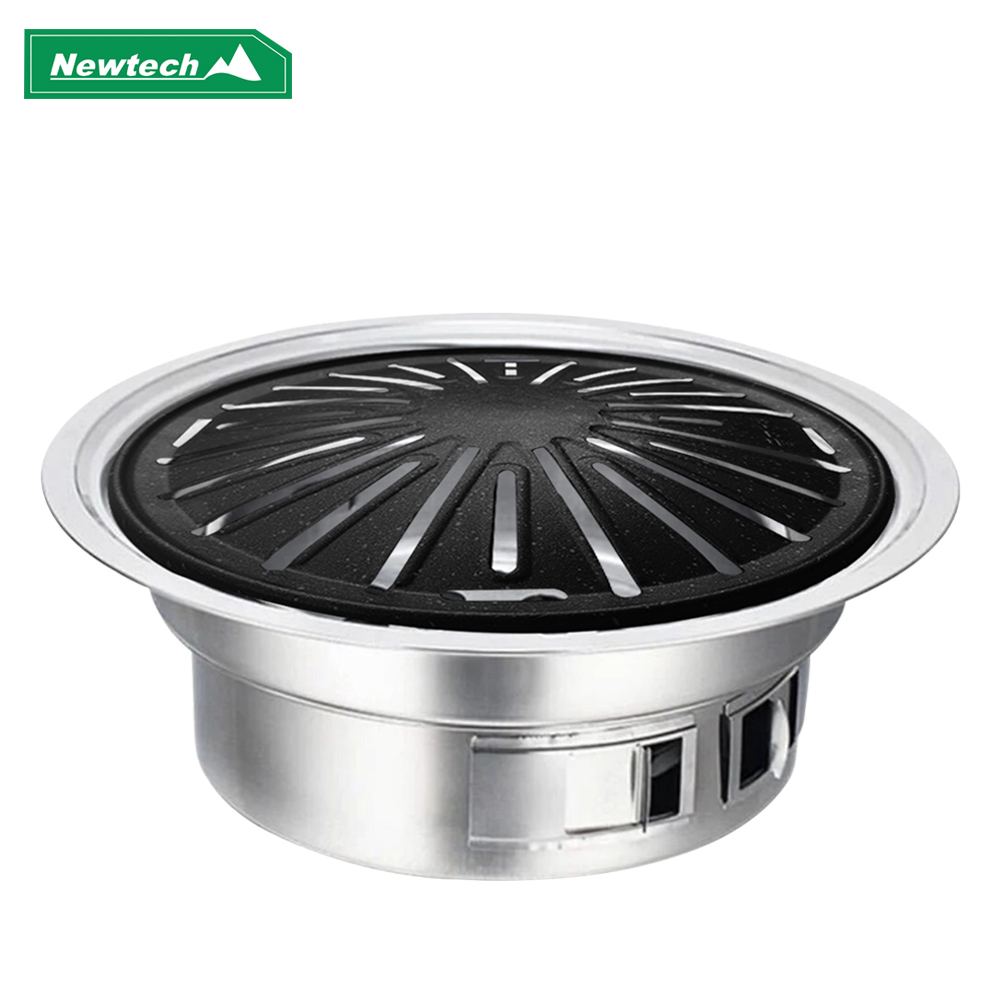 뉴테크캠쿡 타지않는 스텐 바베큐그릴 캠핑 화로 야외 직화 BBQ 숯불그릴 A-10