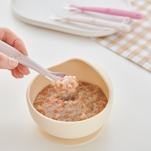 리틀클라우드 하트 이유식 스푼 초기 중기 후기 자기주도 아기 숟가락 수저 1SET(2P/케이스포함)