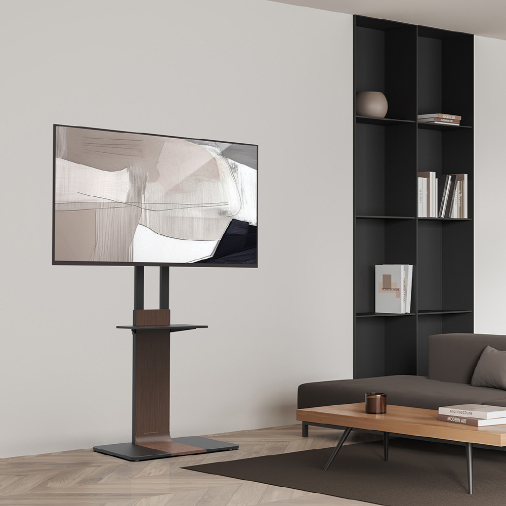 카멜마운트 TV 우드스타일 삼성 LG 호환 높이조절 티비스탠드 거치대 SB80 이미지 3