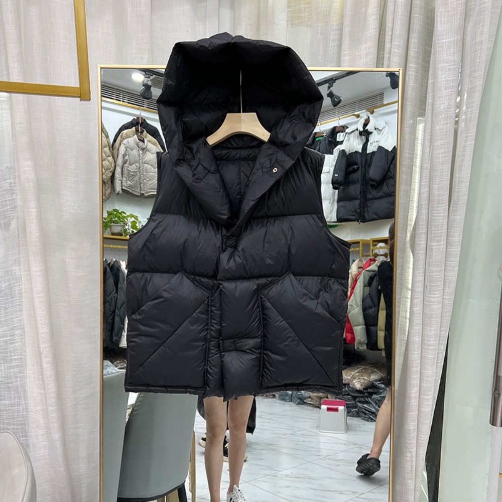 모자 패딩조끼 베스트 후드 이미지 4