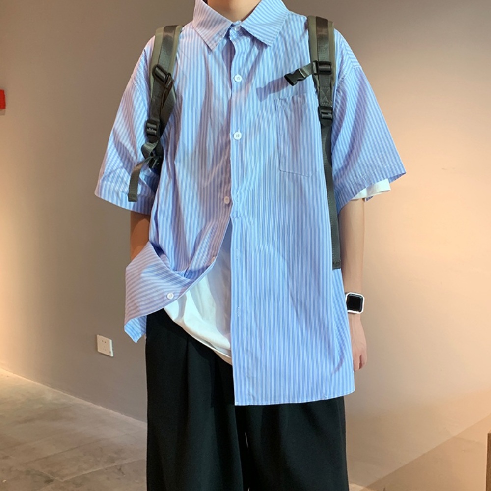 나혼자 산다 나혼산 남성용 셔츠 스트라이프 키 옷 정보 오버핏 남친룩 06 이미지 2