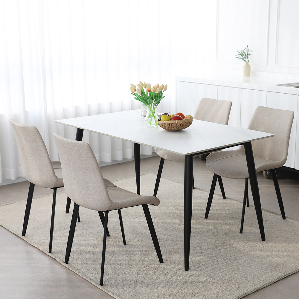 린백토리 포세린 세라믹 식탁 1400 통세라믹 4인용 식탁 테이블 의자 세트