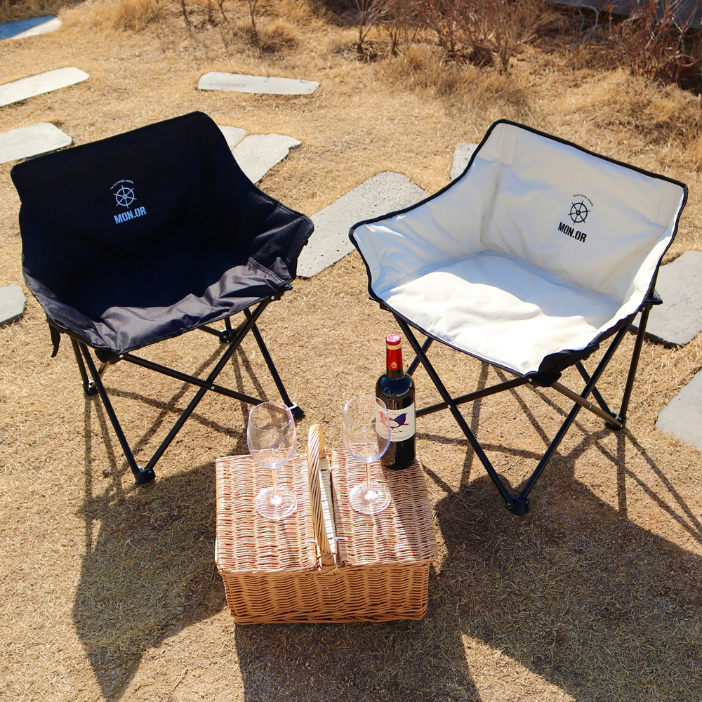 모노르 접이식 감성 로우 캠핑 체어 낚시 의자 1+1 세트 경량체어
