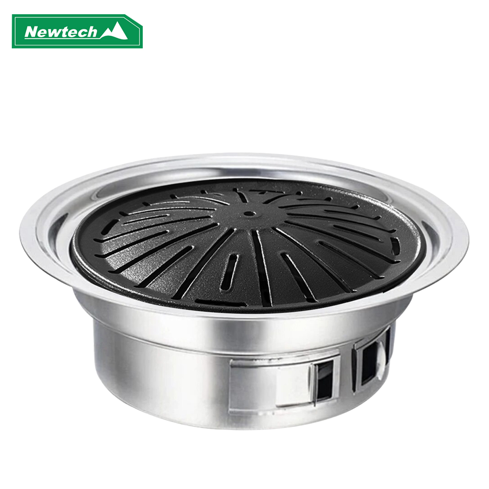 뉴테크캠쿡 타지않는 스텐 바베큐그릴 캠핑 화로 야외 직화 BBQ 숯불그릴 A-10