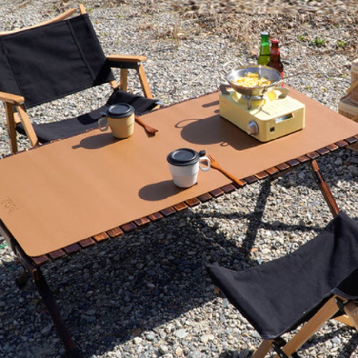 가죽 롤 테이블 매트 감성 캠핑 테이블보 캠핑 식탁 패드