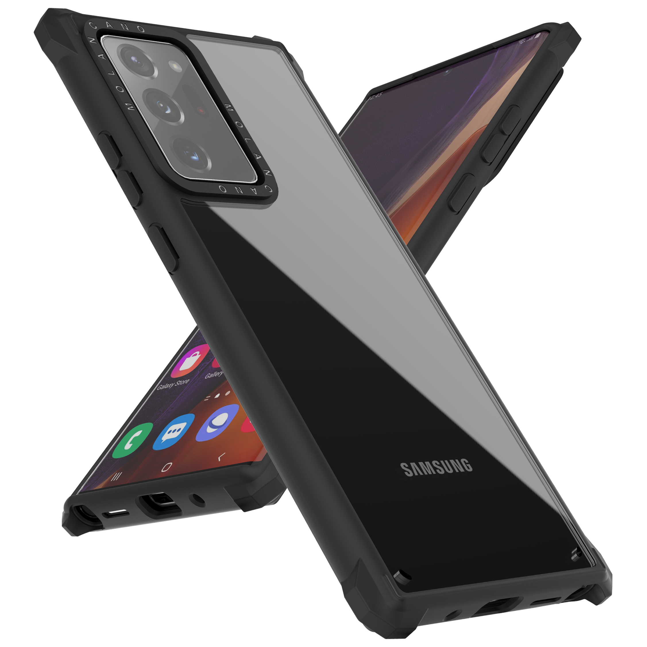 모란카노 임팩트 제로 에어쿠션 범퍼 케이스 투명, 갤럭시 노트20 울트라