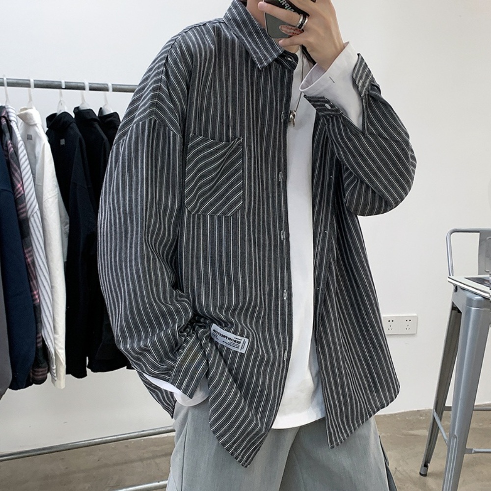 샤이니 키 옷 정보 예능 나혼자 산다 남성용 셔츠 스트라이프 오버핏 남친룩 08 이미지 3