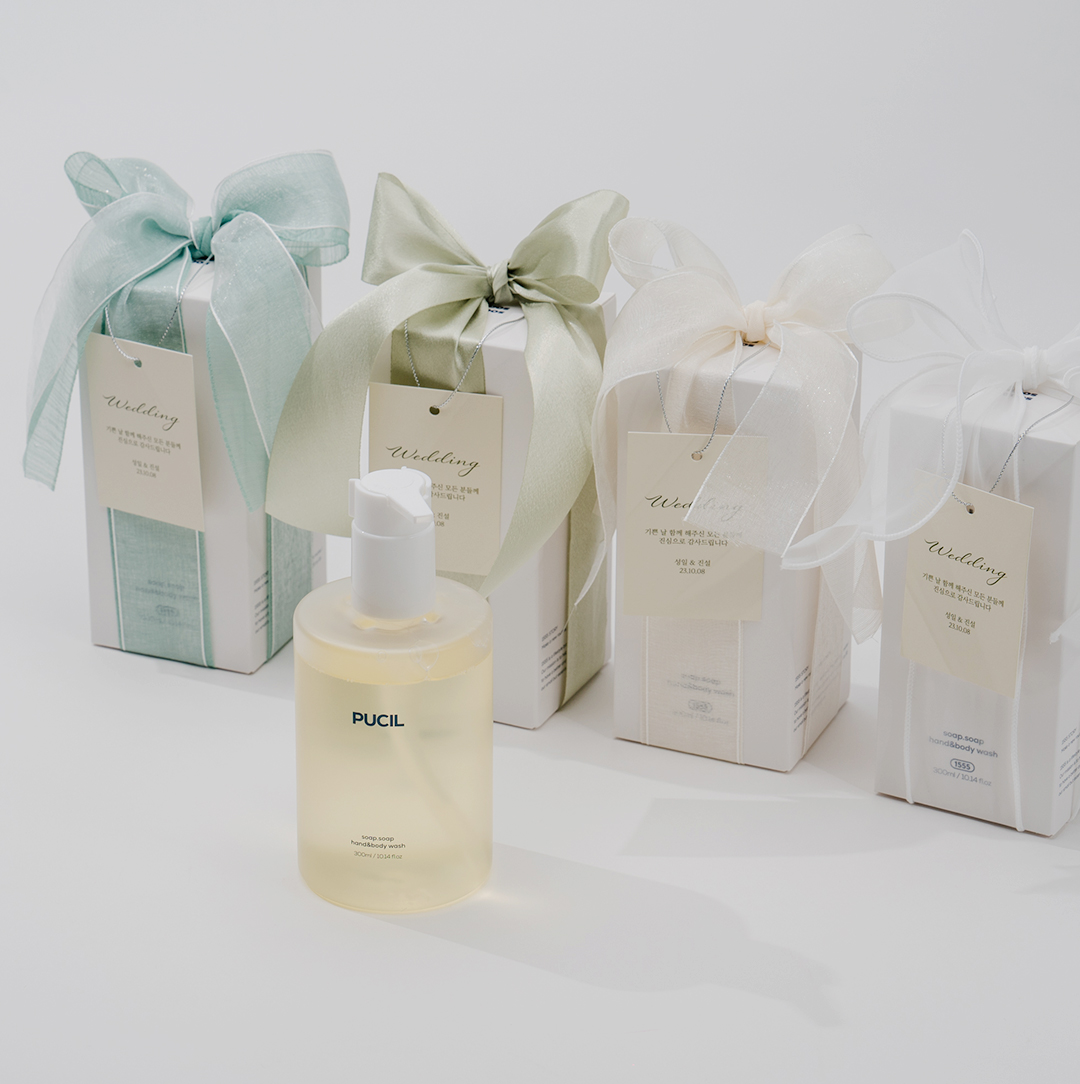 일오오오 핸드 앤 바디 워시 300ml 기념일 답례품 패키지 -  결혼식 돌 잔치 답례 및 회사 단체 선물 이미지 4
