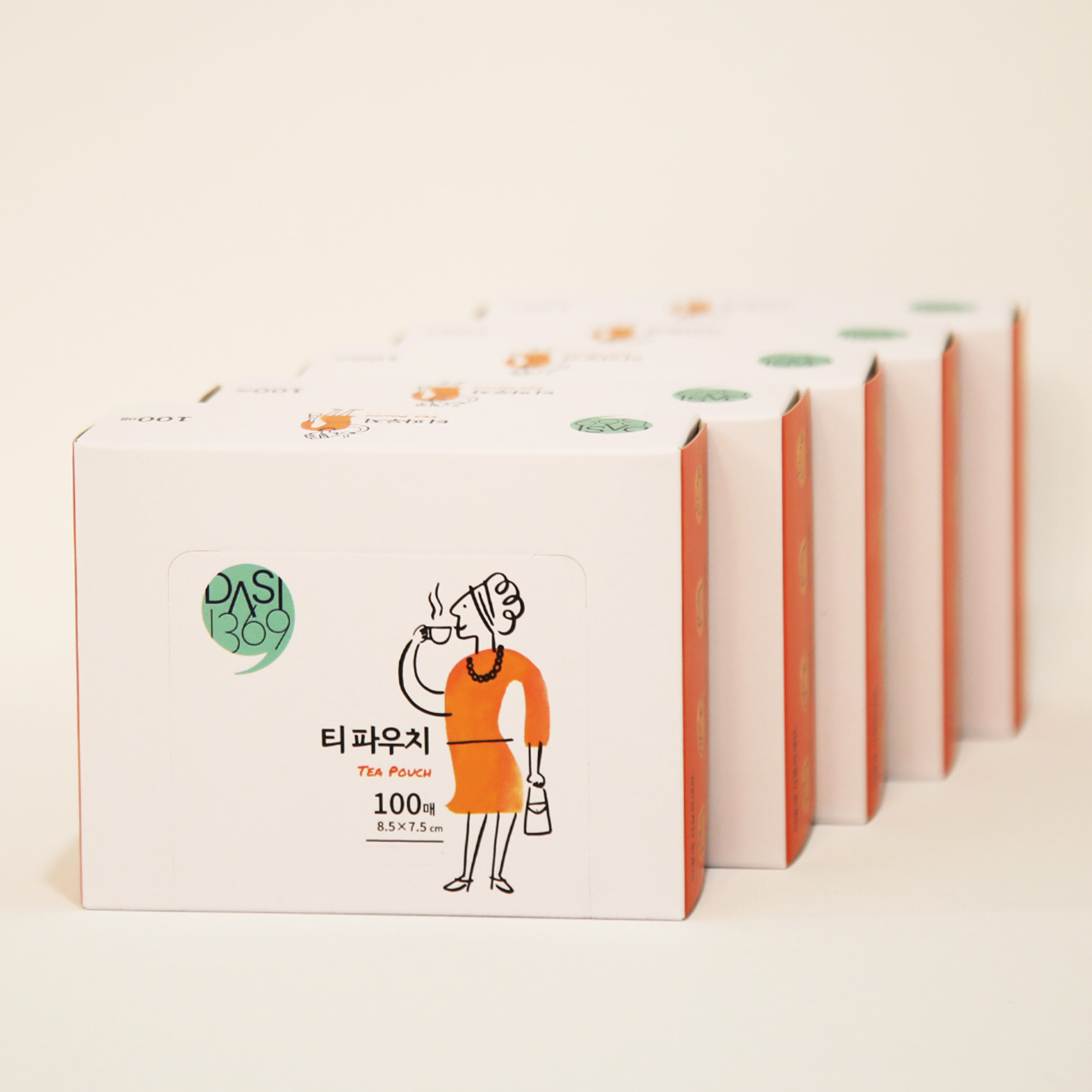 티파우치 100매X5팩 티망 찻잎거름망 차여과기 티인퓨저 공티백 차티백 - 상품 이미지