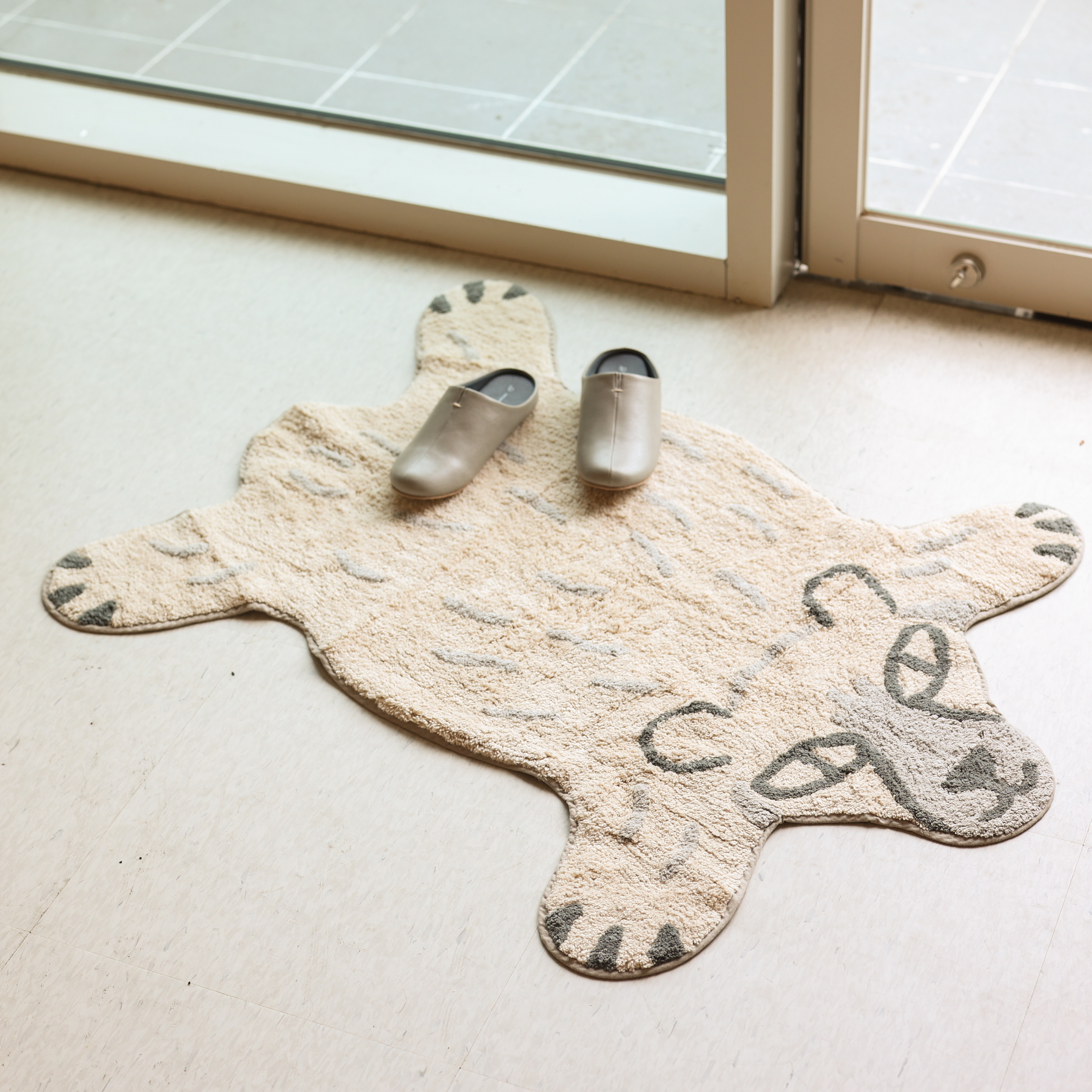 즐거운 동물원 순면 빅 발매트 북극 곰 러그