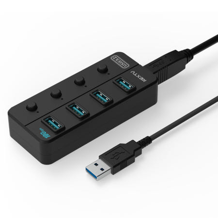 NEXTU NEXT-814U3-10G USB3.2 4포트 개별스위치 USB허브