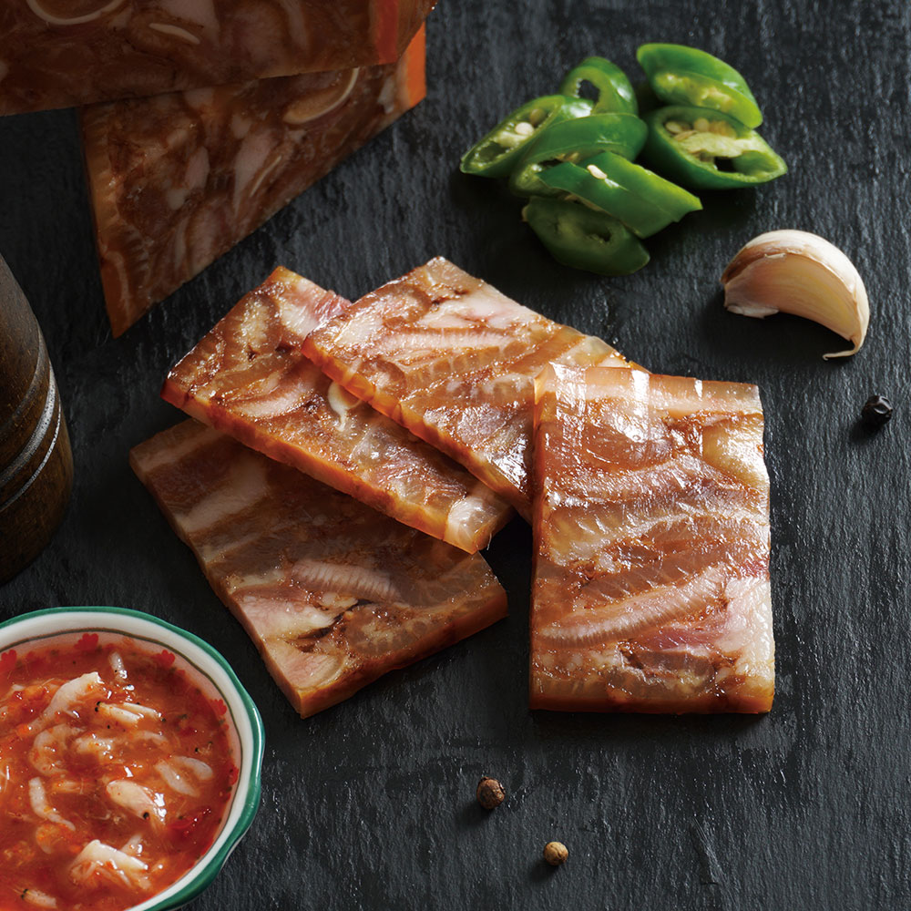 맛의고수 100% 국내산 돼지 머릿고기 통 편육 비빔면 토핑 250g, 4개 이미지 4