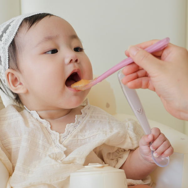 리틀클라우드 하트 이유식 스푼 초기 중기 후기 자기주도 아기 숟가락 수저 1SET(2P/케이스포함)