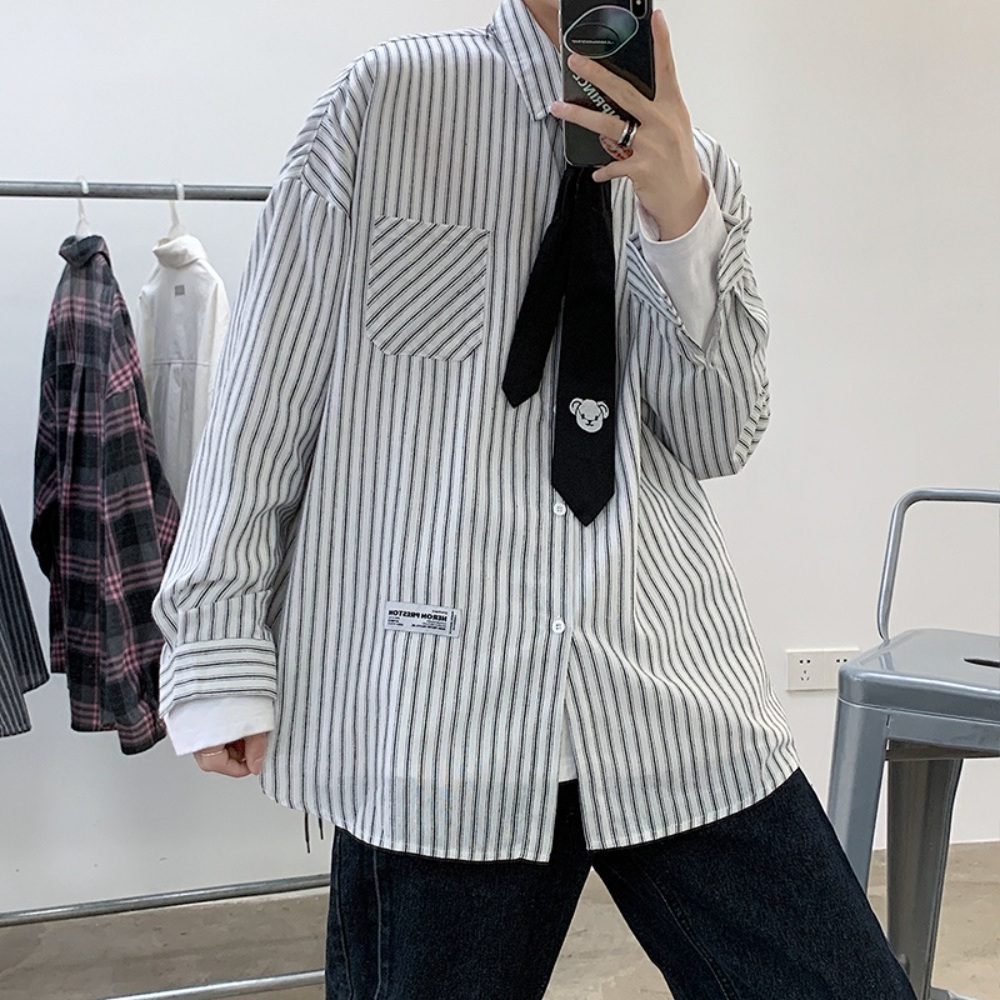 샤이니 키 옷 정보 예능 나혼자 산다 남성용 셔츠 스트라이프 오버핏 남친룩 08 이미지 4