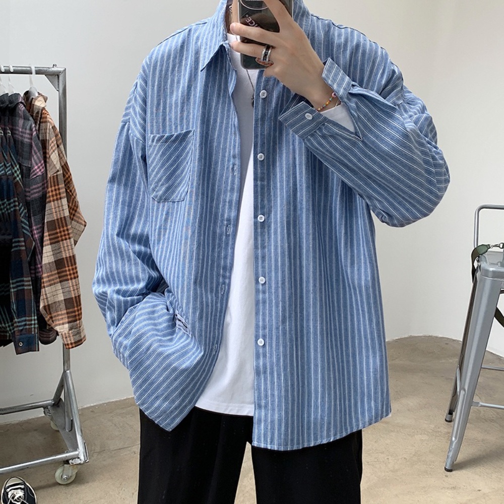 샤이니 키 옷 정보 예능 나혼자 산다 남성용 셔츠 스트라이프 오버핏 남친룩 08 이미지 1