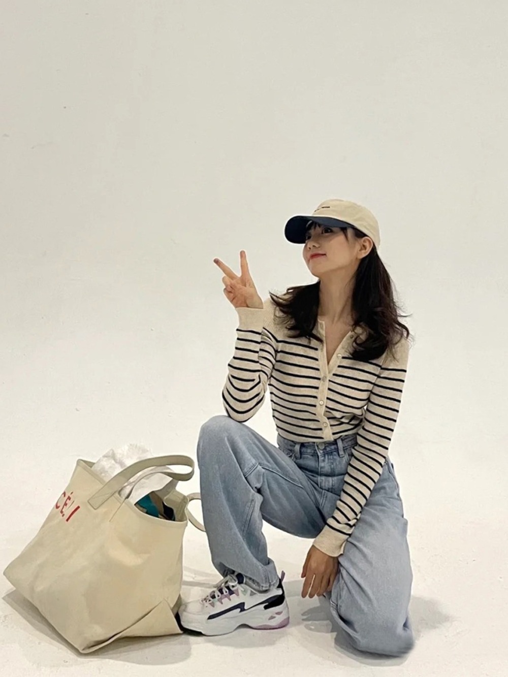 박보영 옷 드라마 정신병동 스트라이프 상의 정다은 말라보이는 룩 02 이미지 3