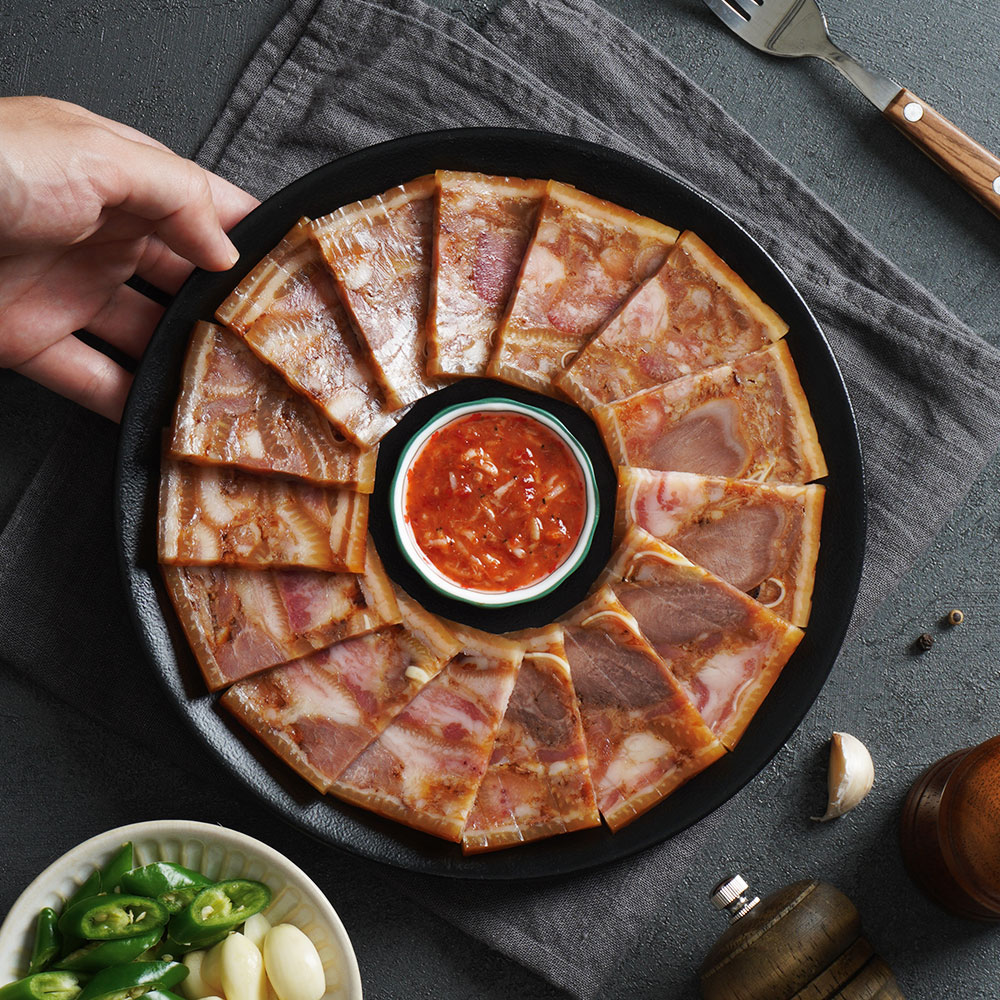 맛의고수 100% 국내산 돼지 머릿고기 통 편육 비빔면 토핑 250g, 4개 이미지 2