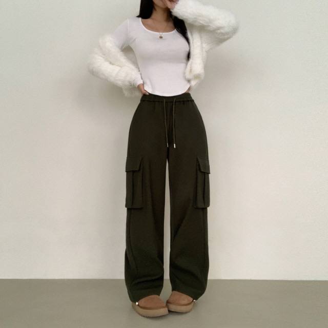 볼디즈 바스락 카고 포켓 핀치 와이드+조거 2way나일론 트레이닝 팬츠 봄 바지 상세 이미지 18