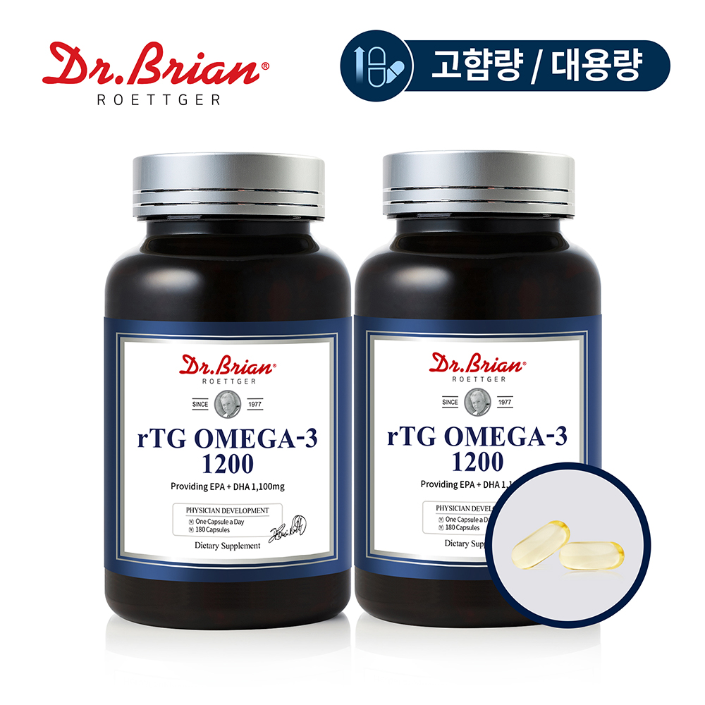총12개월분 닥터브라이언 알티지 rTG 오메가-3 1200 180캡슐, 2개 - 상품 이미지