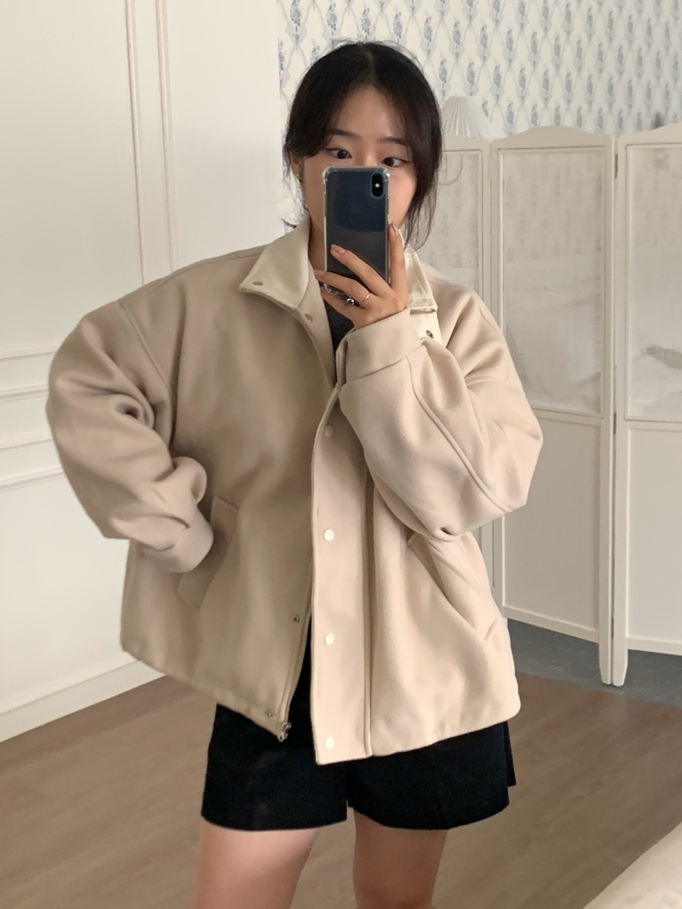 루즈 하이넥 플리스 점퍼 (2color) 상세 이미지 64