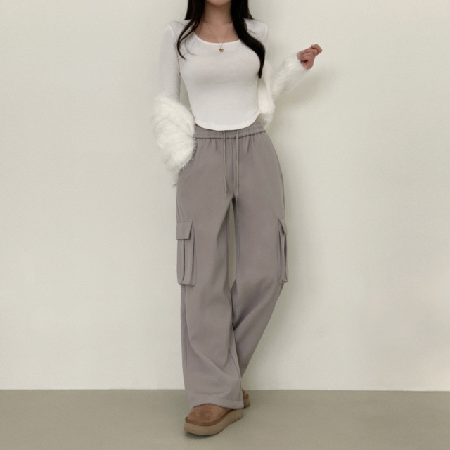 볼디즈 바스락 카고 포켓 핀치 와이드+조거 2way나일론 트레이닝 팬츠 봄 바지 상세 이미지 29