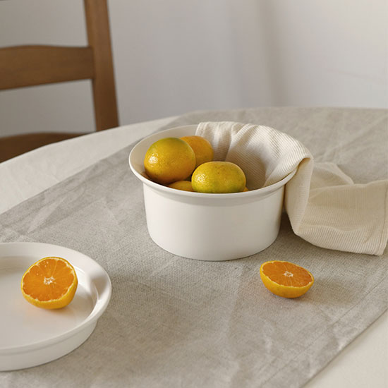 에라토 이비티 화이트 도자기 면기 1P 국수 샐러드 볼