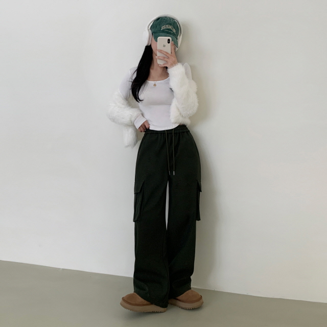볼디즈 바스락 카고 포켓 핀치 와이드+조거 2way나일론 트레이닝 팬츠 봄 바지 상세 이미지 21
