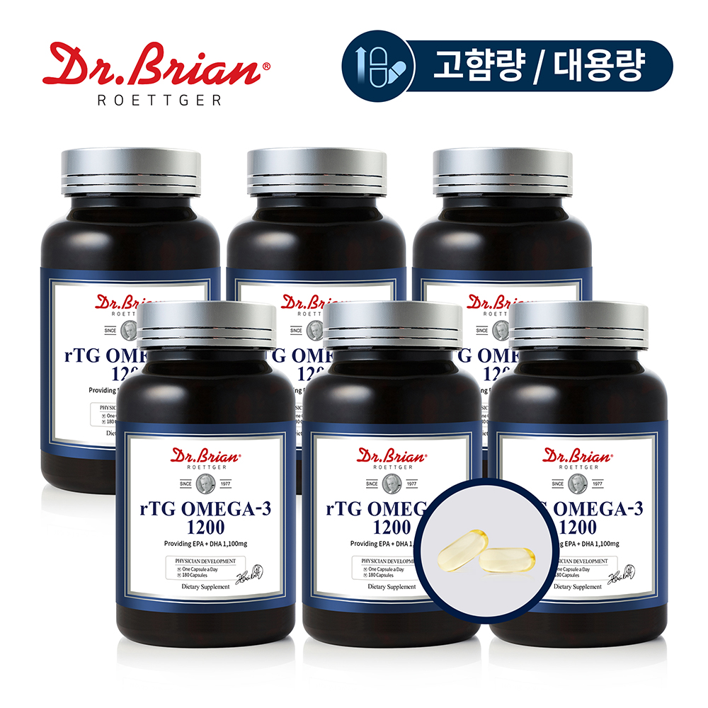 총36개월분 닥터브라이언 알티지 rTG 오메가-3 1200 180캡슐, 6개 - 상품 이미지