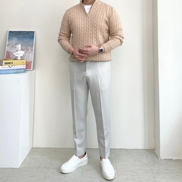 1+1 남자반집업니트 가을 겨울 하프 집업 니트 이미지 4