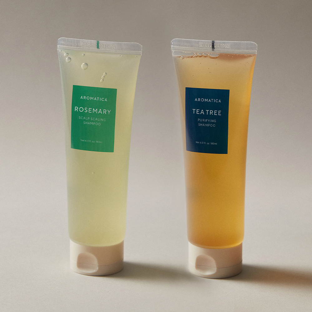 [라운지 ONLY] 아로마티카 로즈마리 스칼프 스케일링 샴푸 180ML + 티트리 퓨리파잉 샴푸 180ML