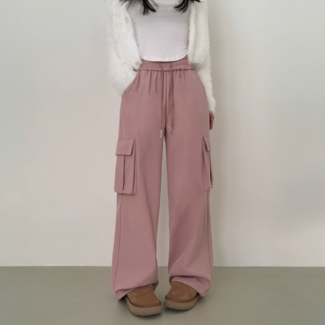 볼디즈 바스락 카고 포켓 핀치 와이드+조거 2way나일론 트레이닝 팬츠 봄 바지 상세 이미지 6