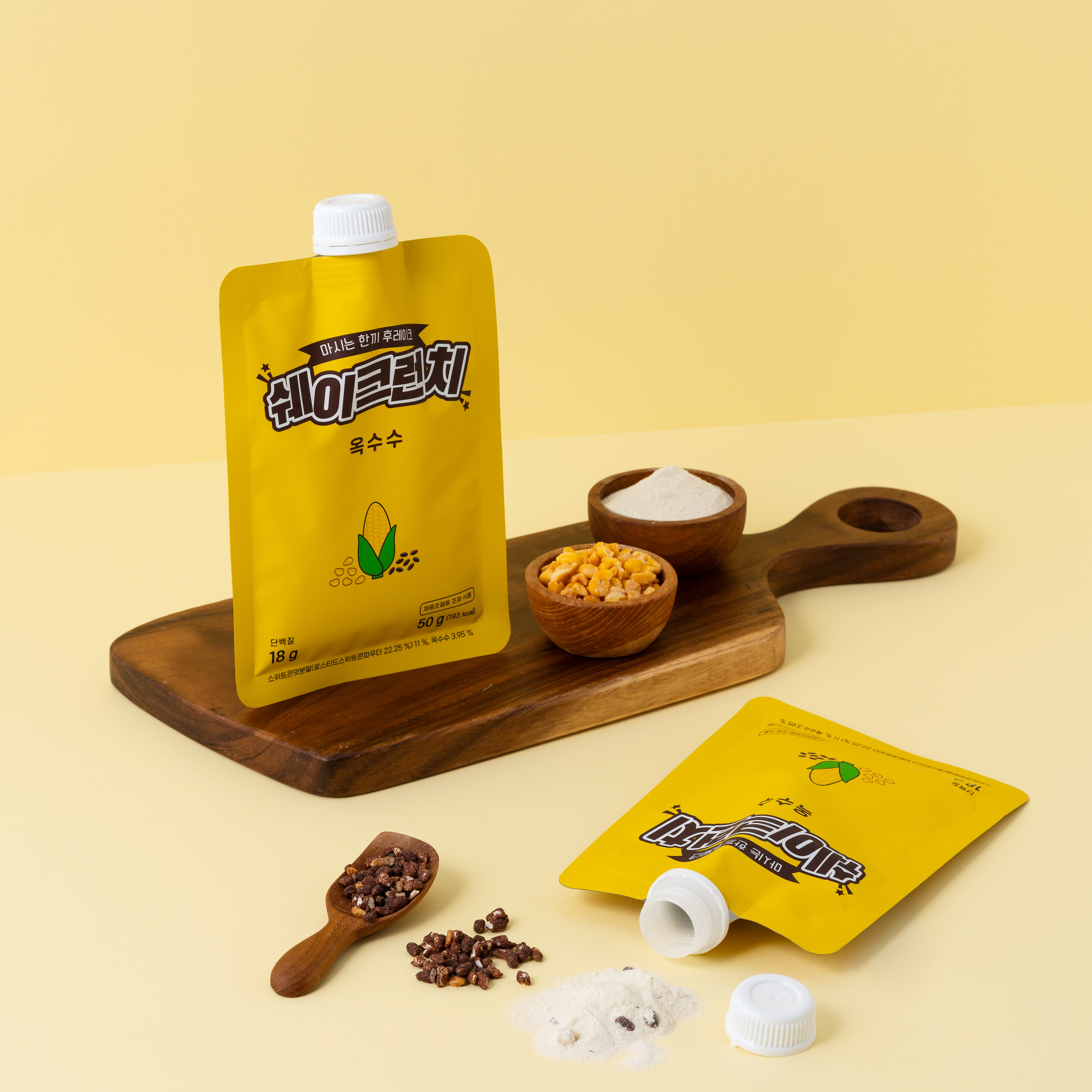 옥수수 단백질 쉐이크 파우치 쉐이크런치 50g 5개 식사대용 프로틴 간편식 - 상세 이미지 5