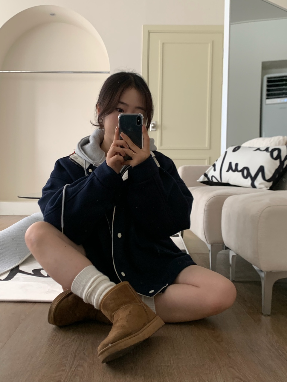 루즈 하이넥 플리스 점퍼 (2color) 상세 이미지 6