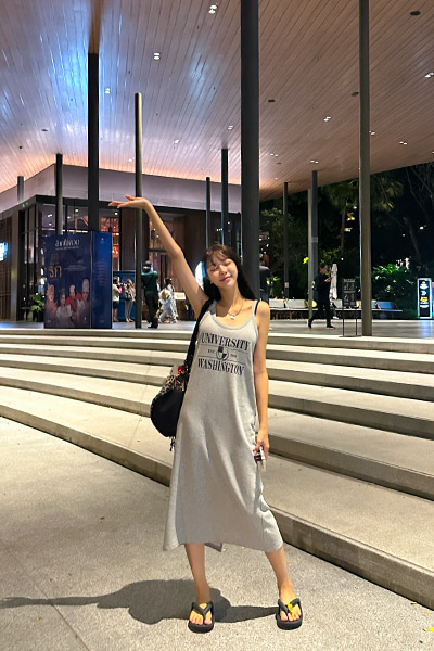 [M, L 데일리 원피스] 유니버 꾸안꾸 롱 원피스 비치웨어 이미지 4