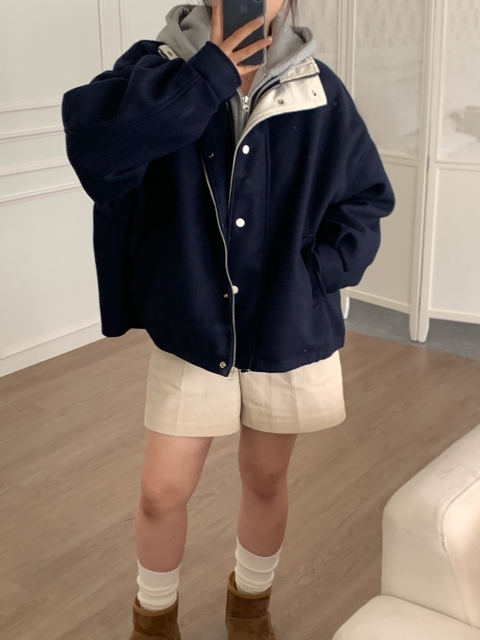 루즈 하이넥 플리스 점퍼 (2color) 상세 이미지 7