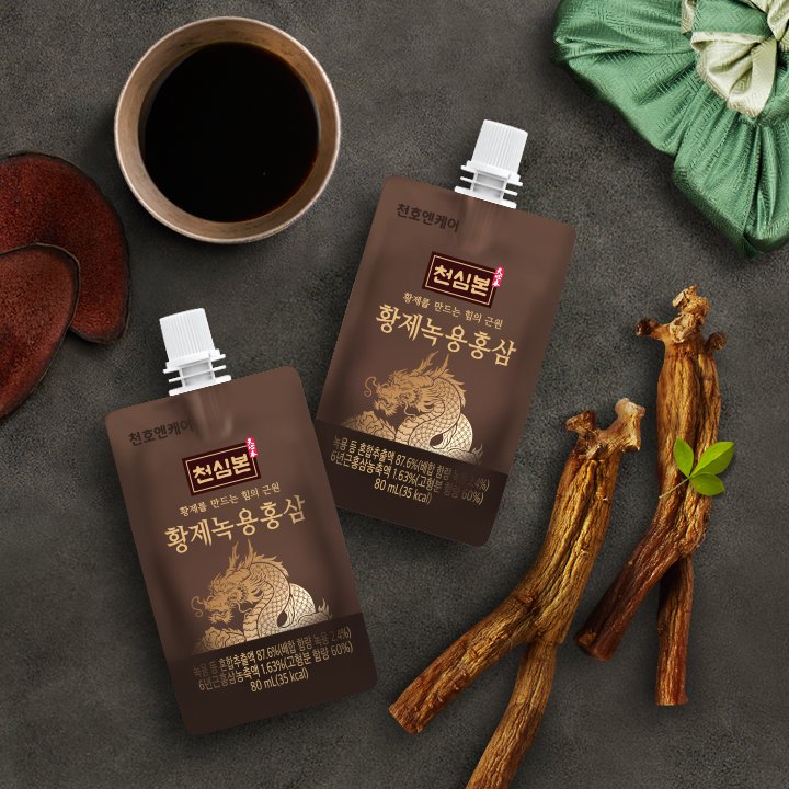 천호엔케어 녹용 1박스 14돈 함유 황제 녹용 홍삼 80ml X 30개입 - 상세 이미지 3
