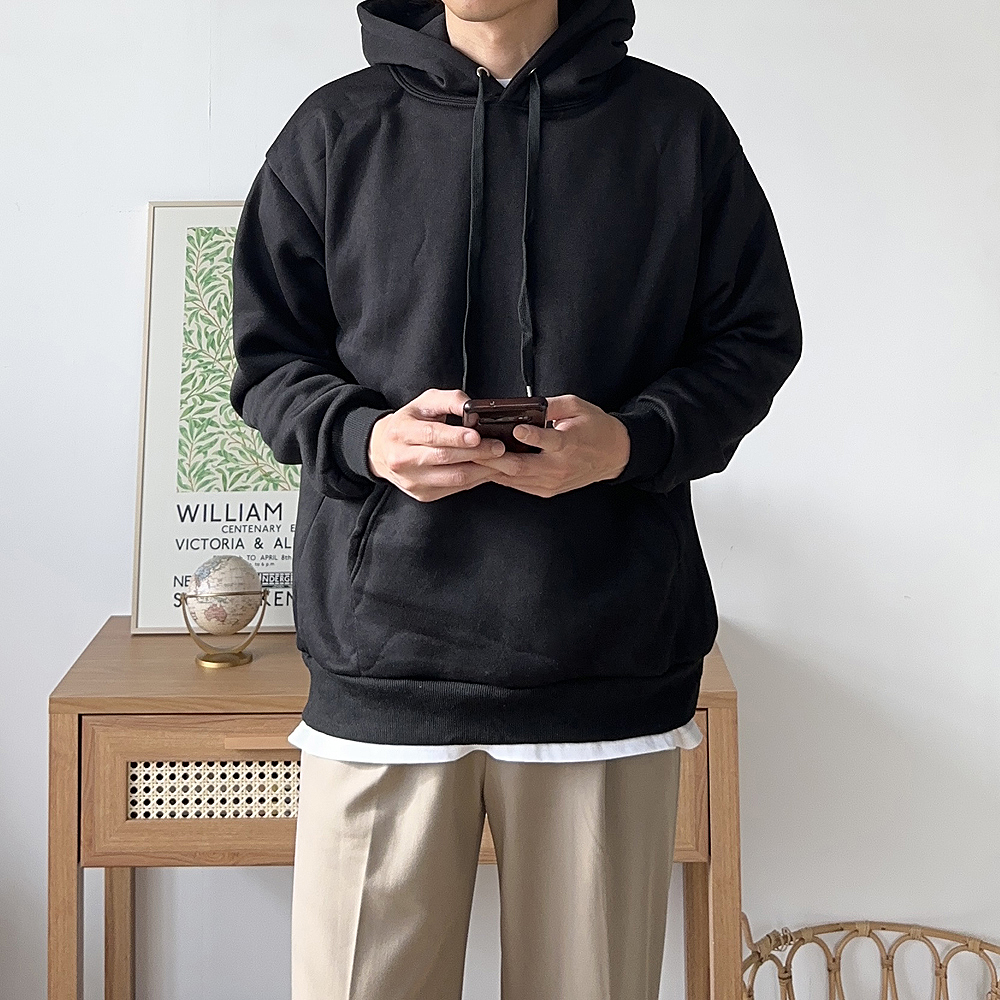 남자 후드티 오버핏 커플 맨투맨 남성기모후드티