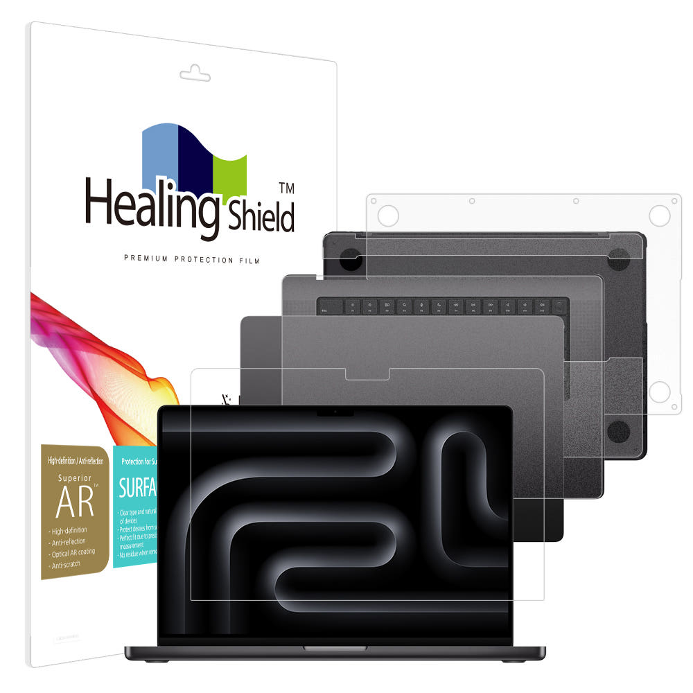 맥북 보호필름 부착 전후 비교 1