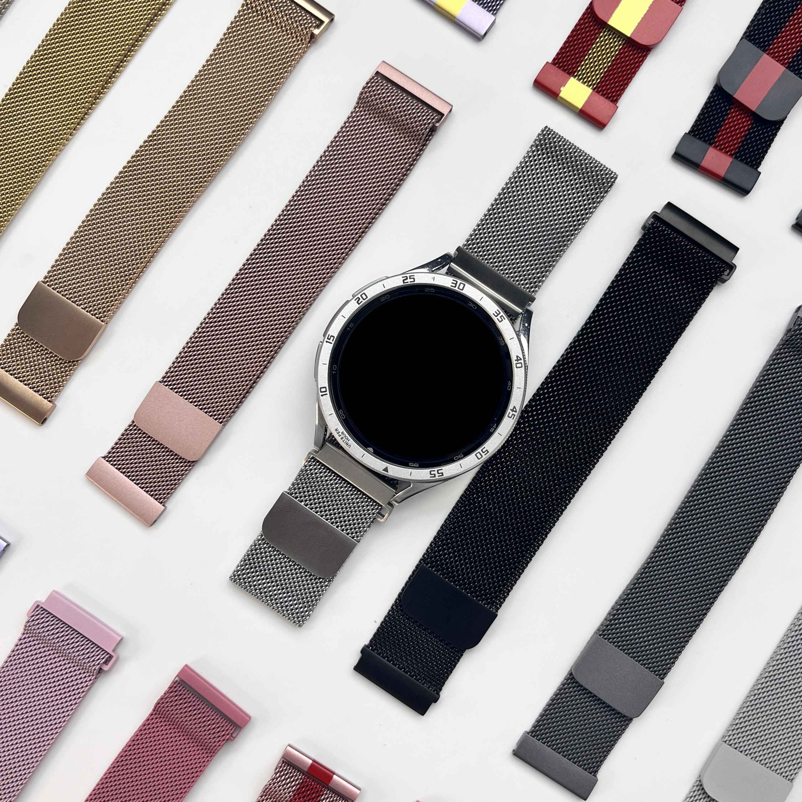 갤럭시워치7 6 줄 클래식 밀레니즈 루프 스트랩 갤워치5 FE 액티브2 메탈 호환