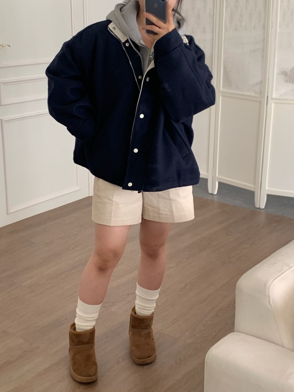루즈 하이넥 플리스 점퍼 (2color) 상세 이미지 22