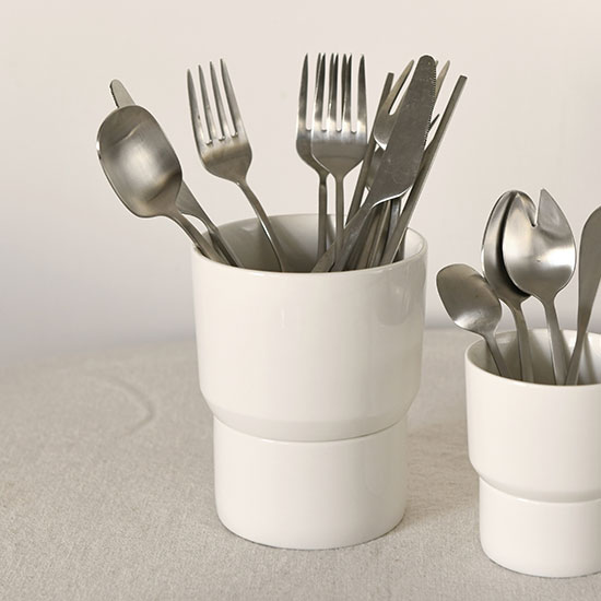 에라토 이비티 물빠짐 도자기 수저통 L 2P 수저정리대