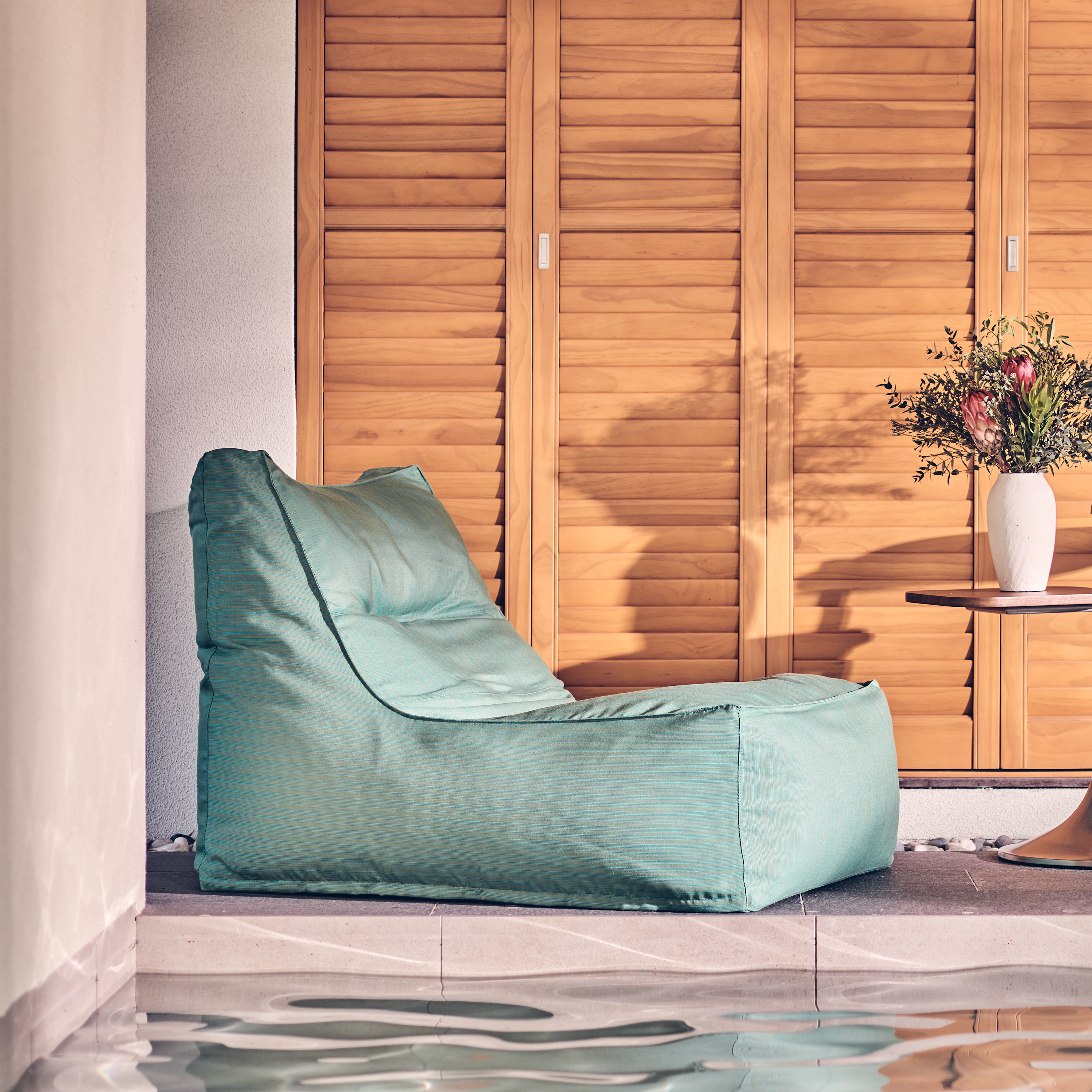 폴리몰리 빈백소파 1인용 대형 607R 실내외 겸용 좌식 쇼파 쿠션, 라구나 그린 (메시속커버, 선택안함)